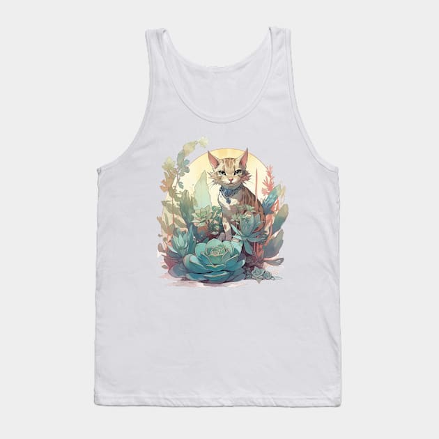 Cute Bengal cat Tank Top by GreenMary Design